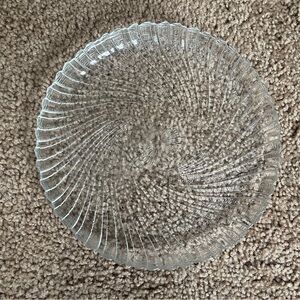 vintage Arcoroc Seabreeze swirl Elegant Clear Glass Decorative Plate